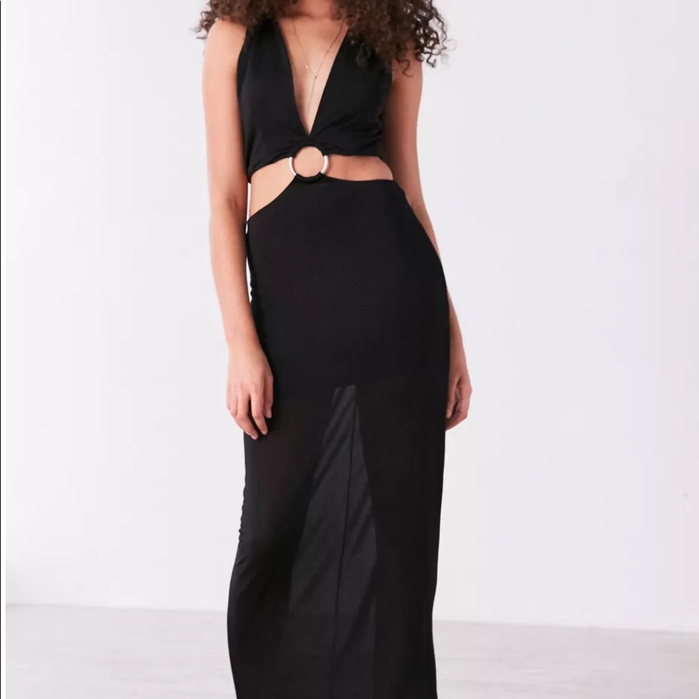 NEW- Urban Outfitters Finders Keepers Maxwell Plunging Cutout Maxi Dress